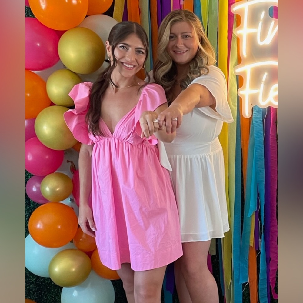 Pink mini dress